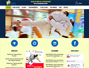 voir le site de La Ligue de Judo de Guadeloupe La Ligue de Judo de Guadeloupe un site réalisé par AGWANET, agence de création et de maintenance de site internet en Guadeloupe